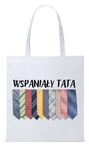Dla Taty Tatusia Prezent Torba Eco Biała Shopper