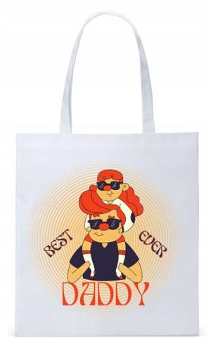 Dla Taty Tatusia Prezent Torba Eco Biała Shopper