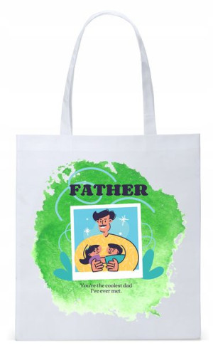 Dla Taty Tatusia Prezent Torba Eco Biała Shopper