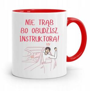 Dla Instruktora Prawa Jazdy Kubek Czerwony Prezent