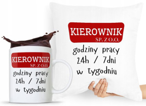 Zestaw Poduszka + Kubek Dla Kierownika Menedżera