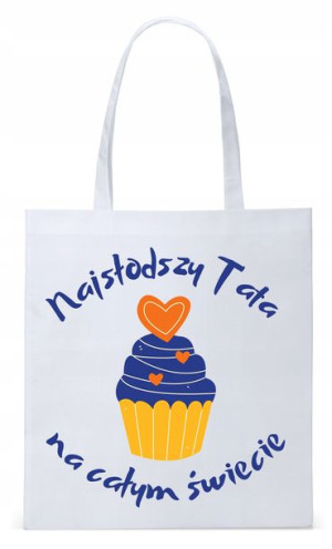 Dla Taty Tatusia Prezent Torba Eco Biała Shopper
