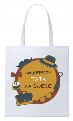 Dla Taty Tatusia Prezent Torba Eco Biała Shopper