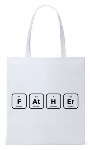 Dla Taty Tatusia Prezent Torba Eco Biała Shopper