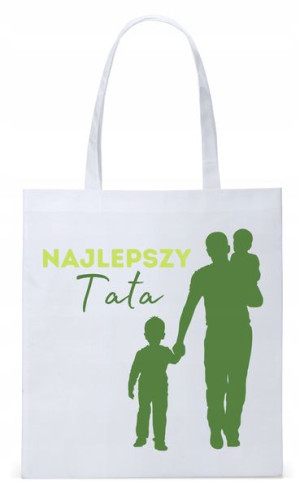 Dla Taty Tatusia Prezent Torba Eco Biała Shopper