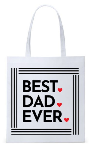 Dla Taty Tatusia Prezent Torba Eco Biała Shopper