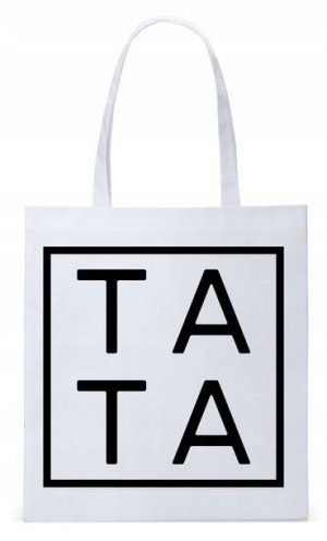 Dla Taty Tatusia Prezent Torba Eco Biała Shopper