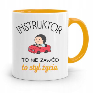 Dla Instruktora Prawa Jazdy Kubek Żółty Prezent