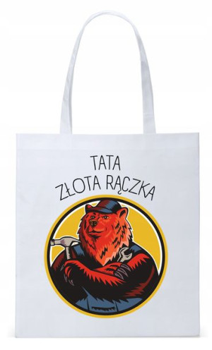 Dla Taty Tatusia Prezent Torba Eco Biała Shopper