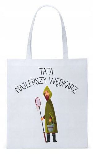 Dla Taty Tatusia Prezent Torba Eco Biała Shopper