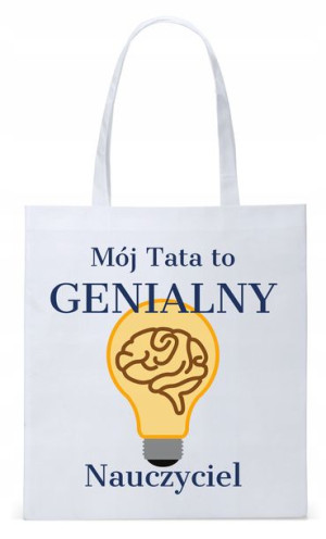 Dla Taty Tatusia Prezent Torba Eco Biała Shopper