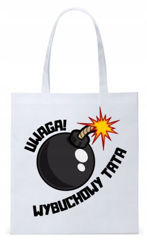 Dla Taty Tatusia Prezent Torba Eco Biała Shopper