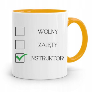 Dla Instruktora Prawa Jazdy Kubek Żółty Prezent