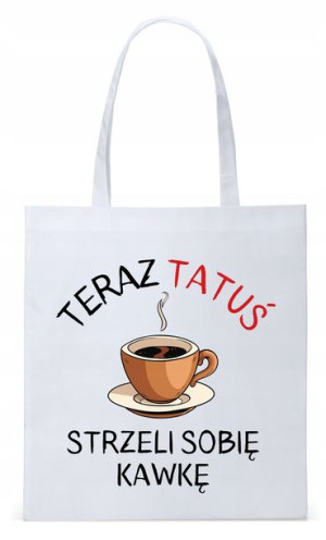 Dla Taty Tatusia Prezent Torba Eco Biała Shopper