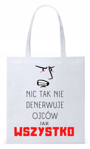 Dla Taty Tatusia Prezent Torba Eco Biała Shopper