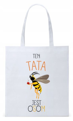 Dla Taty Tatusia Prezent Torba Eco Biała Shopper