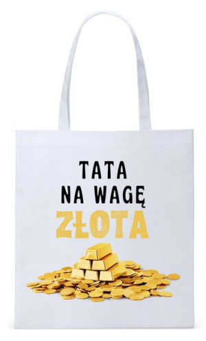 Dla Taty Tatusia Prezent Torba Eco Biała Shopper