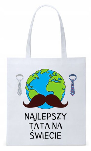 Dla Taty Tatusia Prezent Torba Eco Biała Shopper