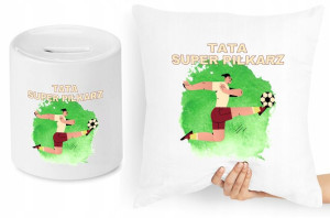 Dla Taty Zestaw Poduszka + Skarbonka Prezent
