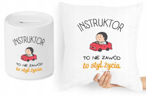 Dla Instruktora Zestaw Poduszka + Skarbonka