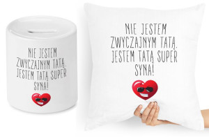 Dla Taty Zestaw Poduszka + Skarbonka Prezent