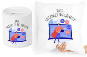 Dla Taty Zestaw Poduszka + Skarbonka Prezent