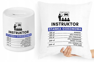 Dla Instruktora Zestaw Poduszka + Skarbonka
