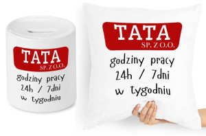 Dla Taty Zestaw Poduszka + Skarbonka Prezent