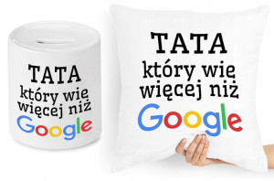 Dla Taty Zestaw Poduszka + Skarbonka Prezent