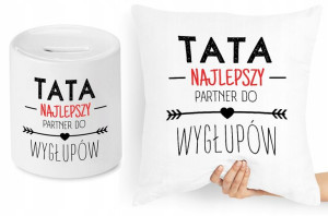 Dla Taty Zestaw Poduszka + Skarbonka Prezent