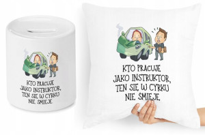 Dla Instruktora Zestaw Poduszka + Skarbonka