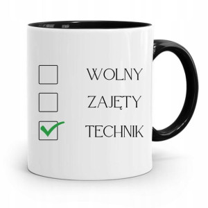 Dla Technika Kubek Czarny Prezent