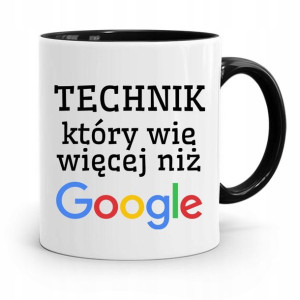 Dla Technika Kubek Czarny Prezent