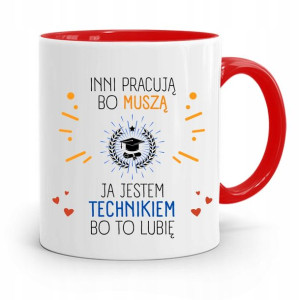 Dla Technika Kubek Czerwony Prezent