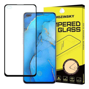 Szkło hartowane Full Glue na cały ekran z ramką do Oppo Reno3 Pro czarny