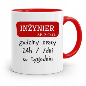 Dla Inżyniera Kubek Czerwony Prezent