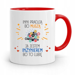 Dla Inżyniera Kubek Czerwony Prezent