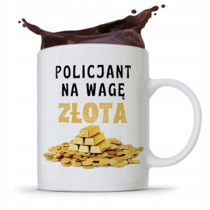 Kubek Prezent Dla Policjanta Na Wagę Złota
