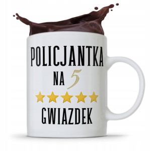 Kubek Prezent Dla Policjantki Na Pięć Gwiazdek