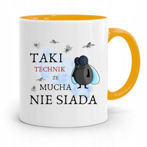 Dla Technika Kubek Żółty Prezent