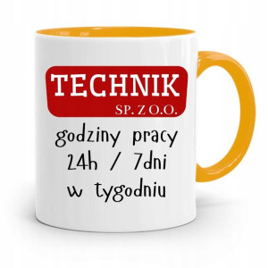 Dla Technika Kubek Żółty Prezent