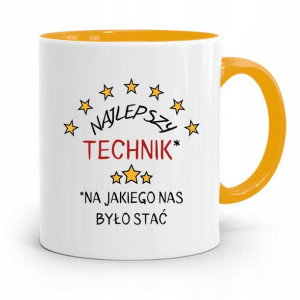 Dla Technika Kubek Żółty Prezent