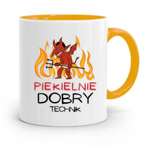 Dla Technika Kubek Żółty Prezent