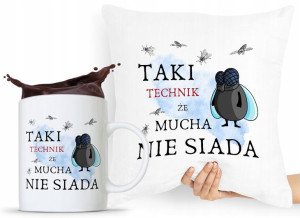 Dla Technika Zestaw Poduszka + Kubek Prezent