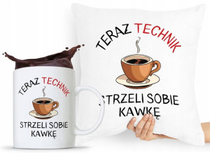 Dla Technika Zestaw Poduszka + Kubek Prezent