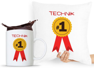 Dla Technika Zestaw Poduszka + Kubek Prezent