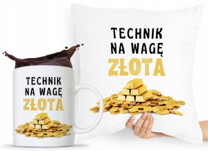 Dla Technika Zestaw Poduszka + Kubek Prezent