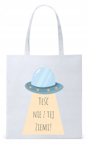 Dla Teścia Taty Prezent Torba Eco Biała Shopper