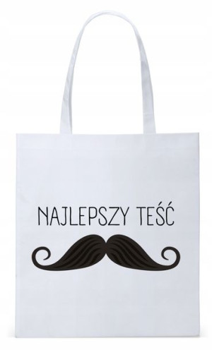 Dla Teścia Taty Prezent Torba Eco Biała Shopper