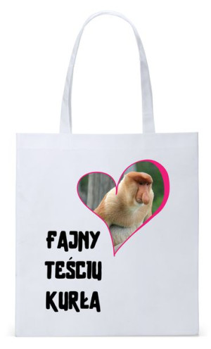 Dla Teścia Taty Prezent Torba Eco Biała Shopper